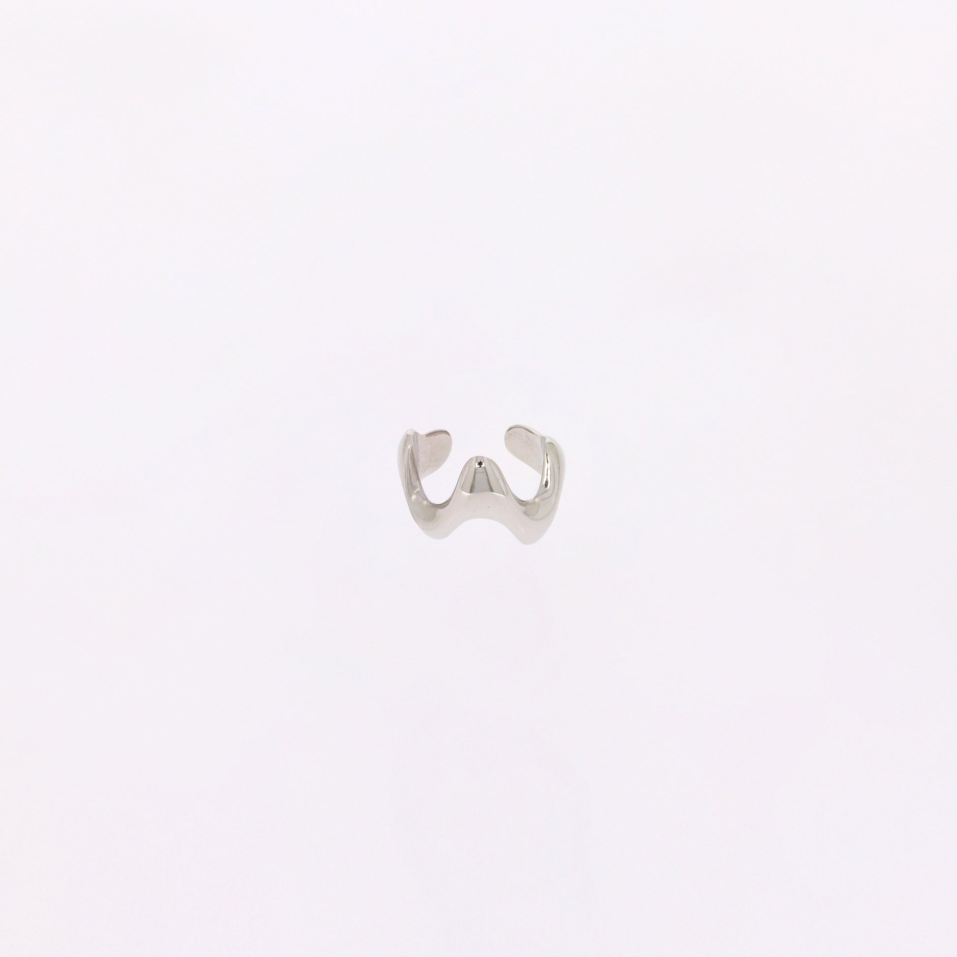 Earcuff ONDA recyceltes 925er Sterling Silber (rhodiniert)