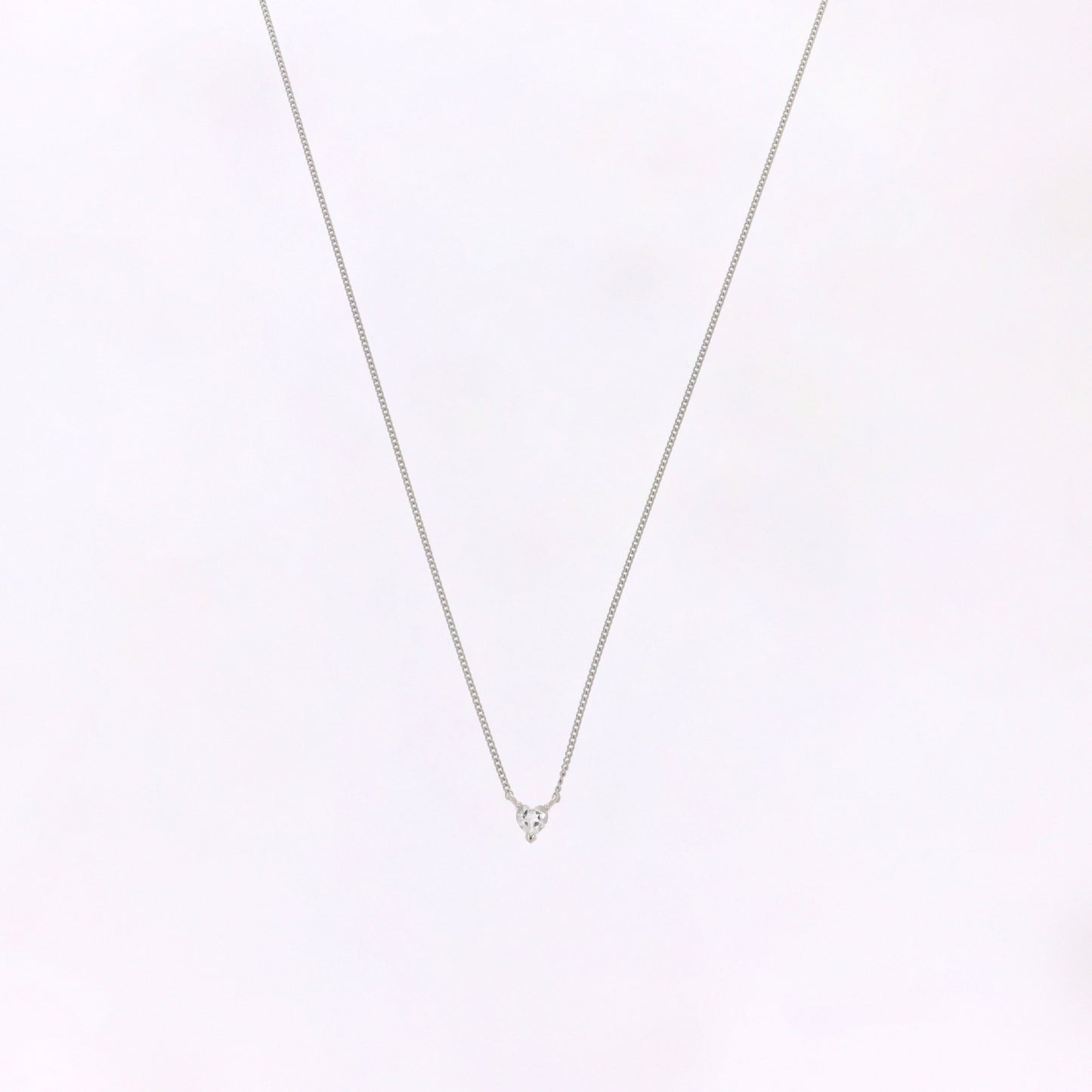 Halskette ALMA TOPAZ recyceltes 925er Sterling Silber, rhodiniert